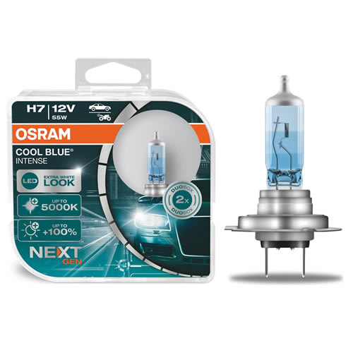 12V 55W H7 Bulbs Cool Blu