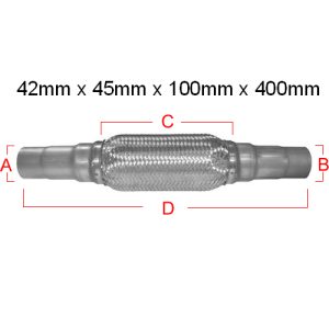 Exhaust Flexie 42X45X100X