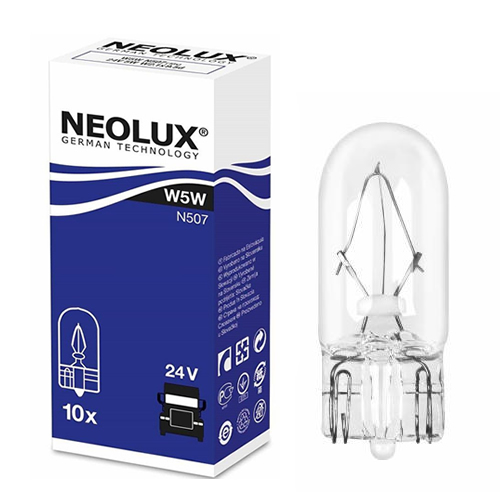 24V 5W T10 Wedge Bulbs 50
