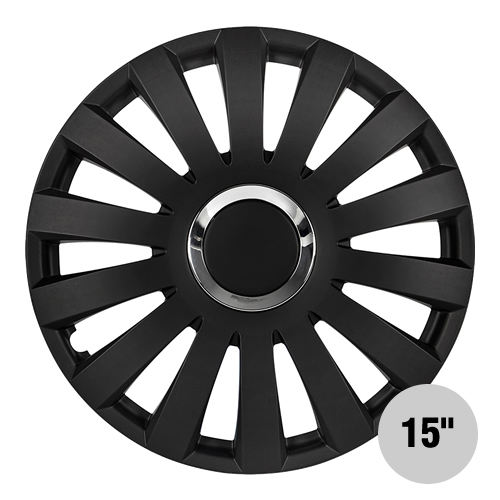 15″ BLACK Wheel Trim Set